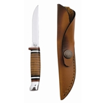 Hunter w/Leather Wrapped Handle & Sheath-Engravable