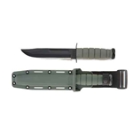 KA-BAR Kraton G Foliage Green Handled-Black Blade-Straight Edge 5011