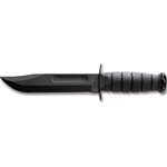 KA-BAR Kraton G Handled-Black Blade-Straight Edge-Leather Sheath 1211