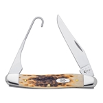 Amber Bone Bird Hook Knife 053 - Engravable