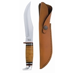 Hunter w/Leather Wrapped Handle & Sheath 386 - Engravable