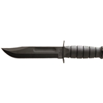 KA-BAR Kraton G Handle-Black Blade-Plain Edge-Hard Sheath 1213