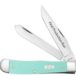 Case Seafoam Green G-10 Trapper First Production Run 95810 - Engravable