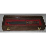 Walnut Knife Display Box-Glass Top