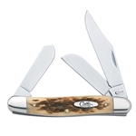 Amber Bone Stockman 128 - Engravable