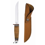 Hunter w/Leather Wrapped Handle & Sheath-Engravable