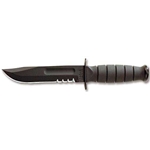 KA-BAR Short Kraton G Handled Black Serrated Blade-Hard Sheath