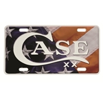 Case and Flag License Plate 50128