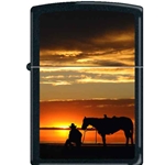 Zippo Cowboy & Horse at Sunset