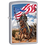 Zippo Cowboy on Horse with Flag