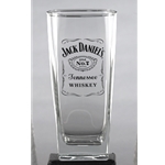 Jack Daniels Label Tall Rocks Glass 5294