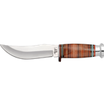 Hunter with Leather Wrapped Button Top Handle and Sheath 10342-Engravable