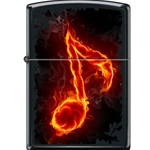 Zippo Flaming Music Note