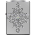 Zippo Deep Carved Heavy Walled Armor with Large Stone