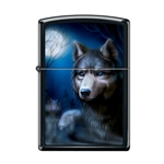 Zippo Wolves Under Moon