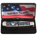 Veterans Blue Bone Trapper Gift Set 16300 Engravable