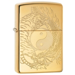 Zippo Dragon Tiger Yin Yang 49024