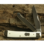 White Handled Trapper SFO 32525  - Engravable