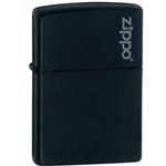Zippo® Gray Logo- Black Matte