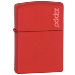 Zippo® Plain Red Matte With Zippo Logo
