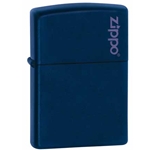 Zippo Plain Navy Blue Matte With Zippo Logo
