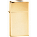 Zippo® Plain-High Polish Brass-Slim