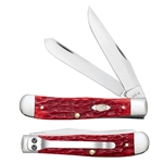 Dark Red Bone Trapper with Clip CV 31957 - Engravable