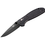 Benchmade Mini Griptilian-Drop Point-Black Handle-Black Blade-Engravable 556-S30V