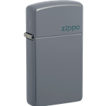 Zippo Slim Flat Grey W/ Zippo Logo - 49527zl