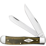 Green and Black Micarta Trapper 23470 - Engravable