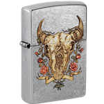 Zippo Rick Rietveld Bull Skull &Roses - 48559