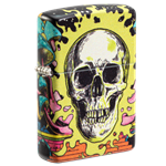 Zippo 540 Color Glow in the Dark Skull and Shrooms - 48640