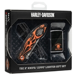 Harley-Davidson® TecX TF-1 Orange Flame Handle with Zippo Lighter 52248