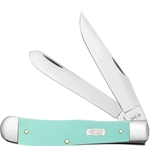 Case Seafoam Green G-10 Trapper 18100 - Engravable