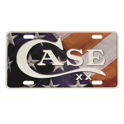 Case and Flag License Plate 50128