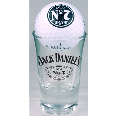 Jack Daniels Shot Glass with Golf Ball 8514