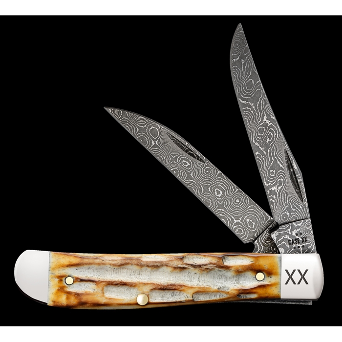 Burnt Natural Bone Deep Canyon Mini Trapper Damascus 27233