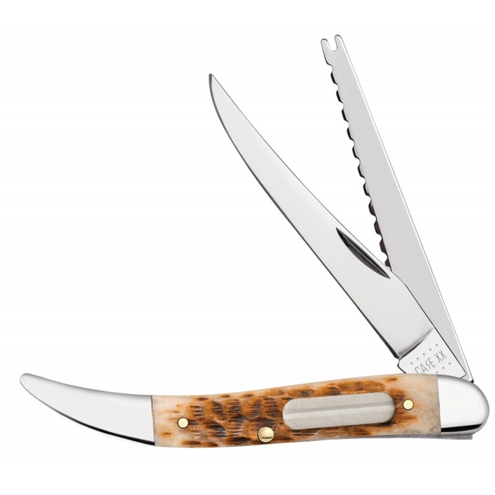 Amber Bone Fishing Knife 10726 - Engravable